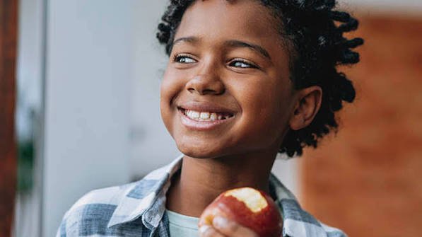 Smiling child client